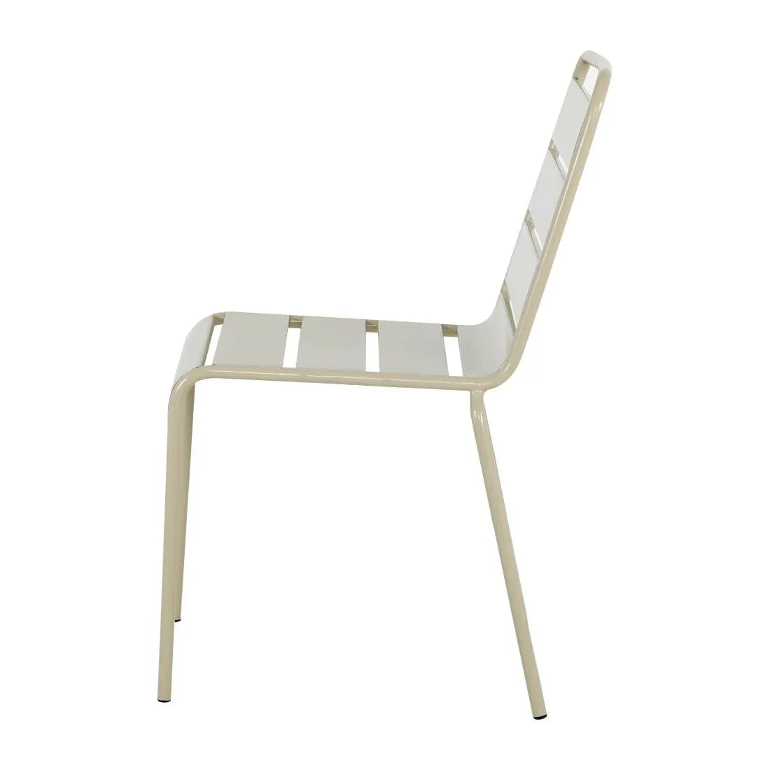 HZ819 Bolero Amalfi Slattted Steel Side Chairs - Taupe (Set 4)