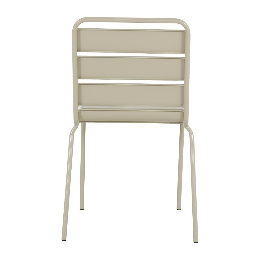 HZ819 Bolero Amalfi Slattted Steel Side Chairs - Taupe (Set 4)