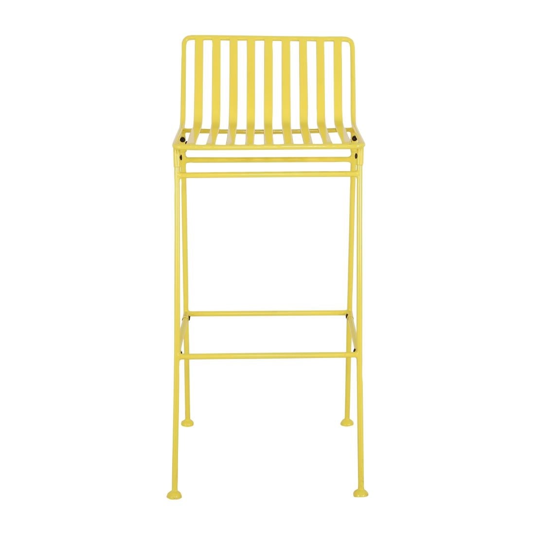 Bolero Spritz Slatted Bar Stools Limoncello Yellow (2 Pack)