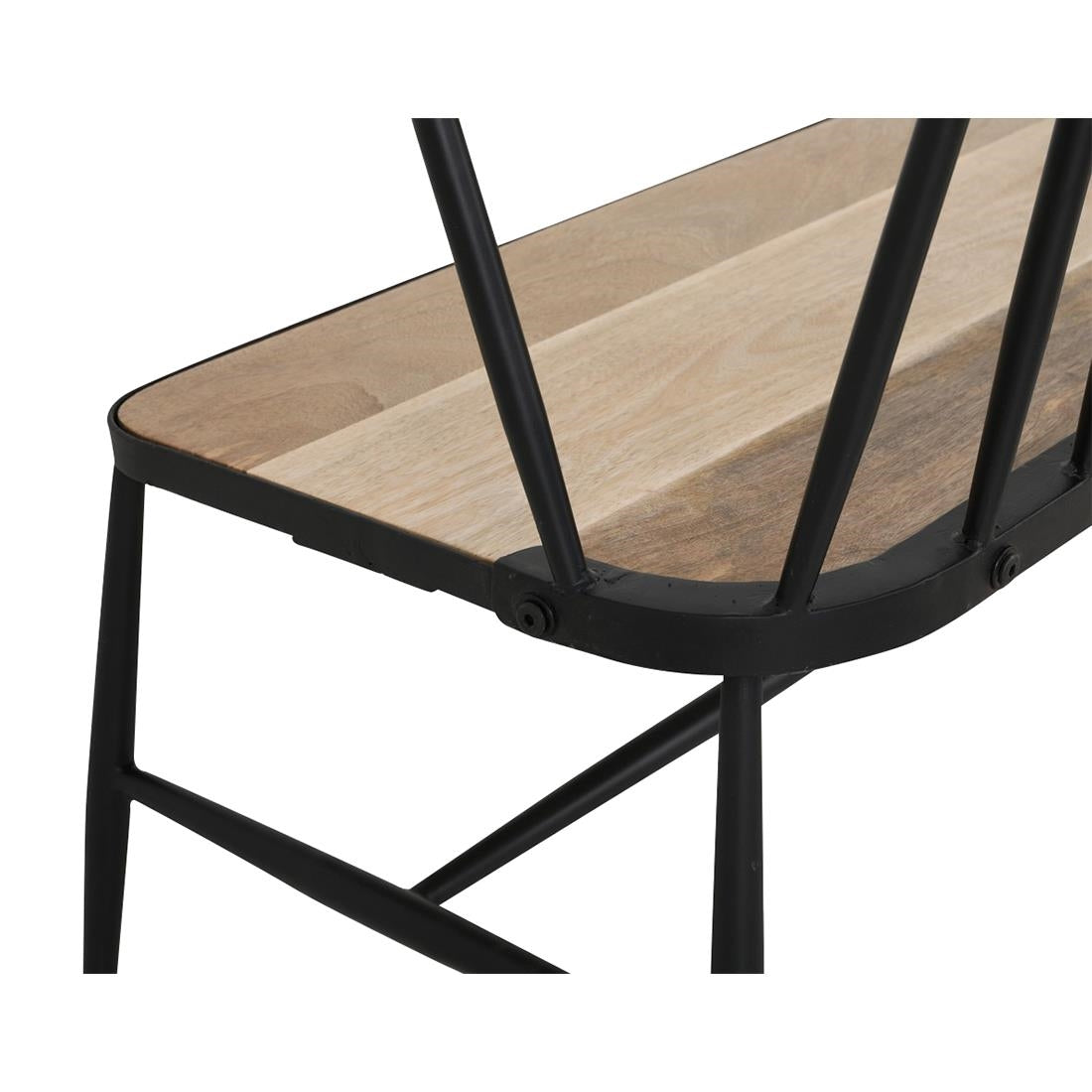 Bolero Alma Curved Back Slatted Bench