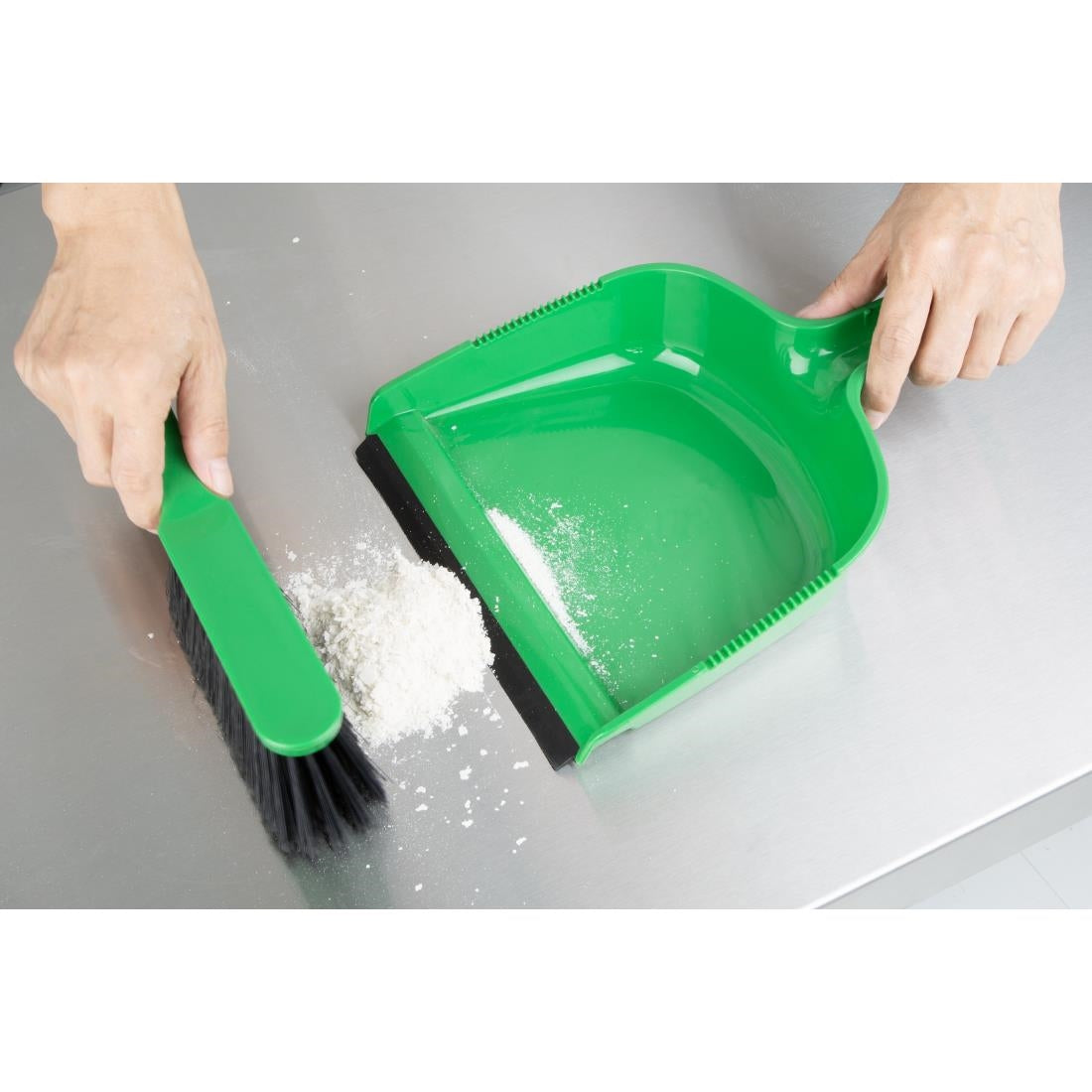 HZ841 Jantex Dustpan & Brush Set - Green