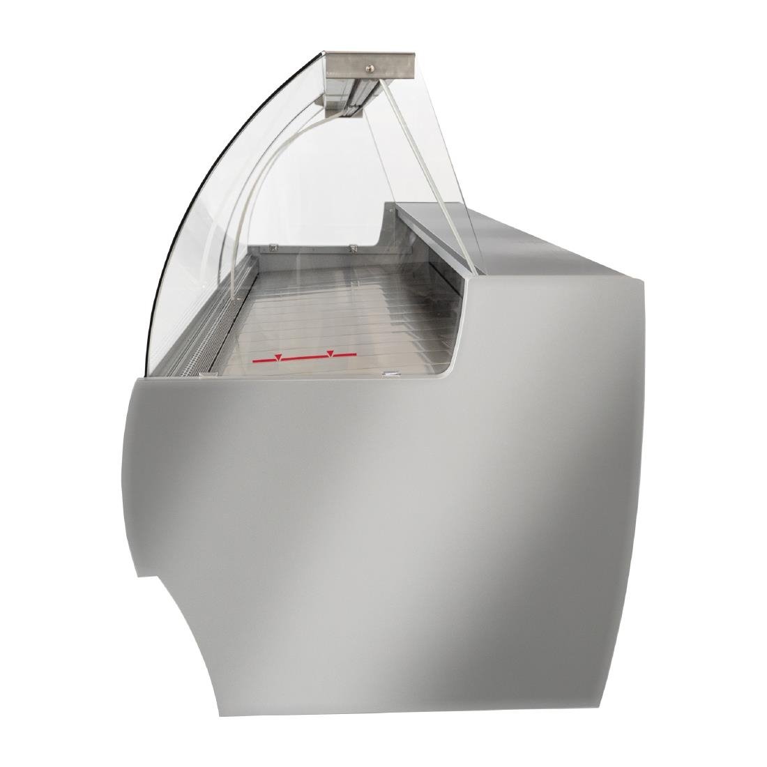 HZ876-200 Zoin Barkly Serve Over Counter White with Red Trim 2000mm