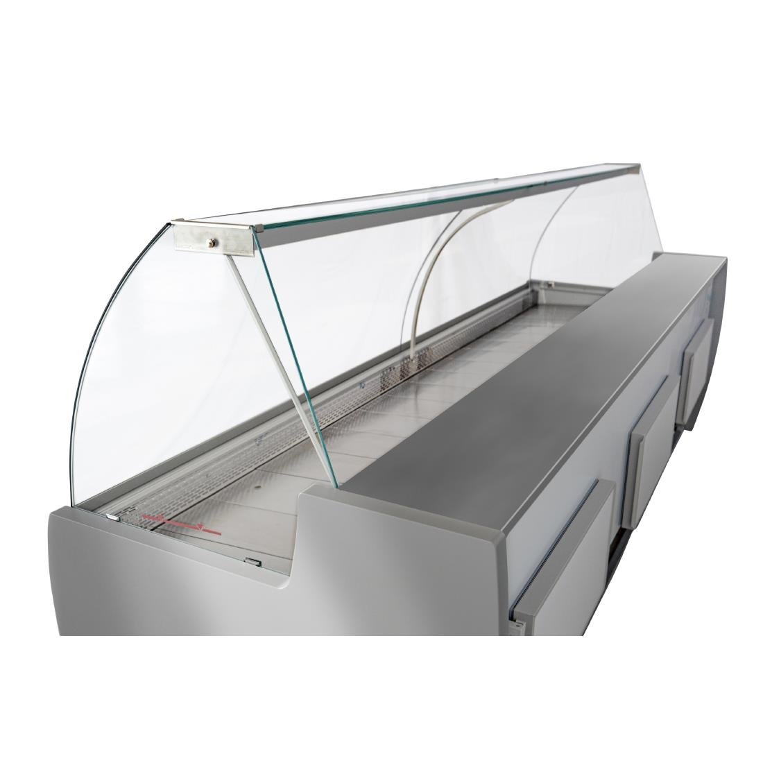 HZ876-200 Zoin Barkly Serve Over Counter White with Red Trim 2000mm