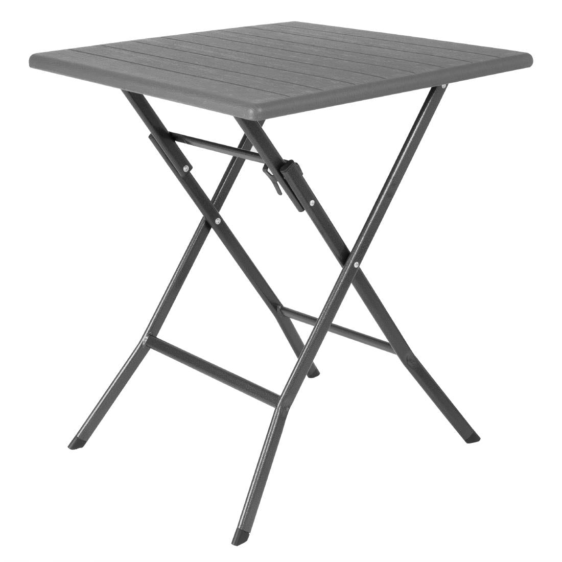 HZ890 Bolero Square Folding HDPE Table Wood Effect - 620mm