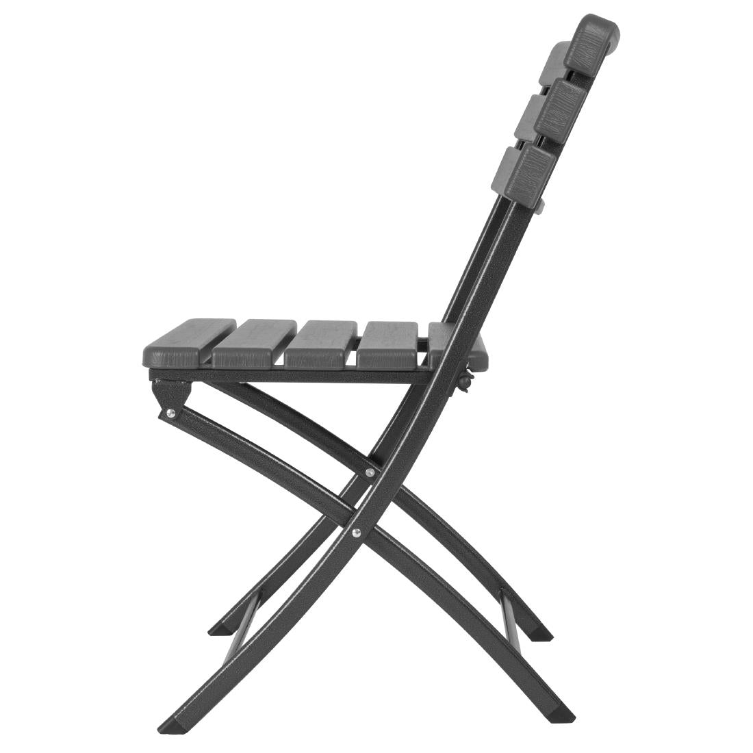 HZ891 Bolero Folding PE Chair Grey Wood Effect (Set 2)