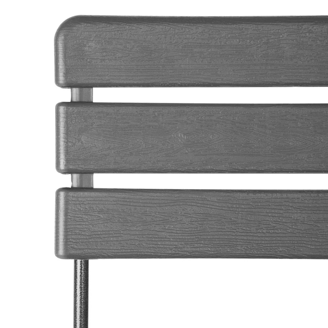 HZ891 Bolero Folding PE Chair Grey Wood Effect (Set 2)