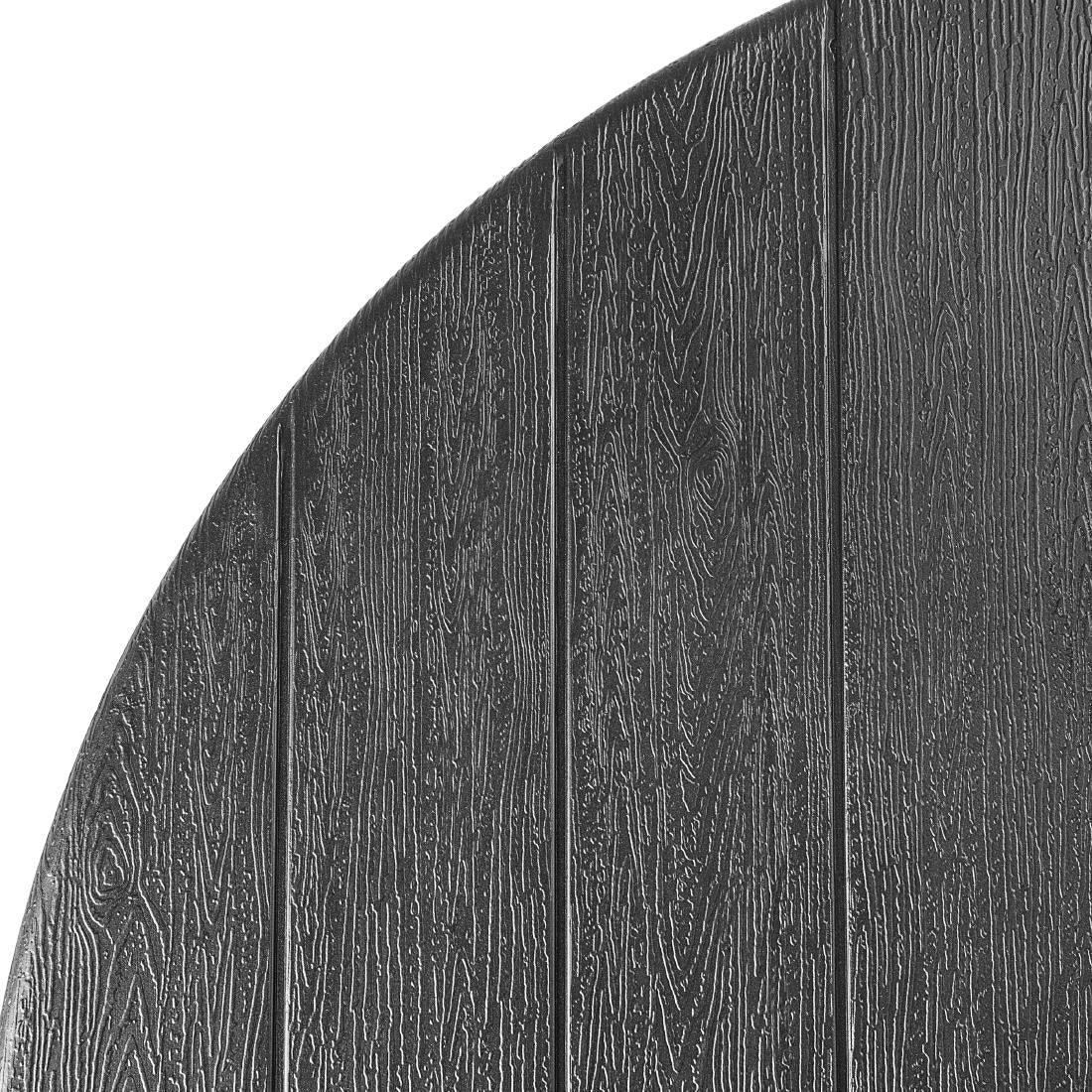 HZ892 Bolero Folding HDPE Bar Table Black Wood Design - 800mm