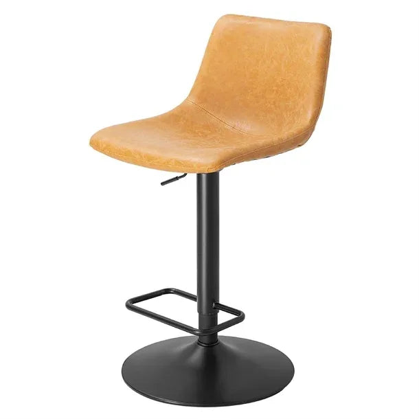 HZ895 Bolero Diego Vintage Camel PU Adjustable Bar Chair (Set 2)