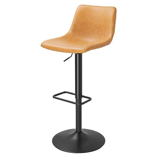 HZ895 Bolero Diego Vintage Camel PU Adjustable Bar Chair (Set 2)