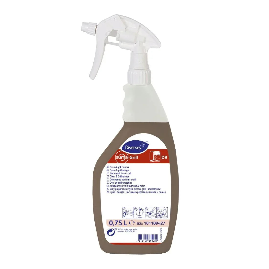 HZ933 - Diversey Suma Grill D9 Oven & Grill Cleaner 750ml (6 Pack)