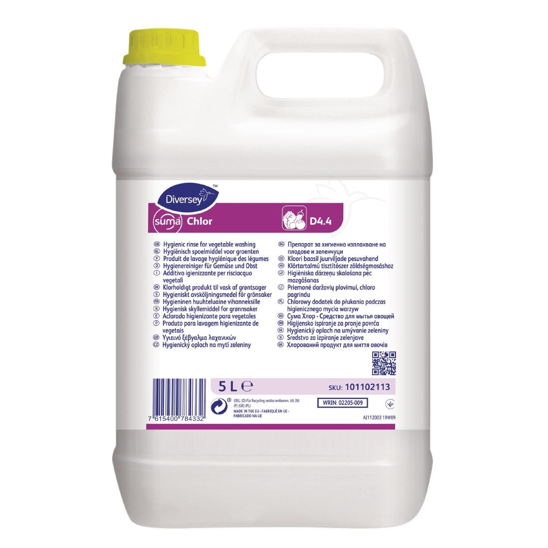HZ935 - Diversey Suma Chlor D4.4 Hygienic Rinse for Salad 5Ltr (2 Pack)