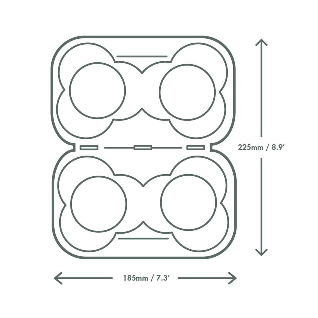 HZ938 Vegware Moulded Pulp Fibre Splitable 4-Cup Carry Trays (160 Pack)