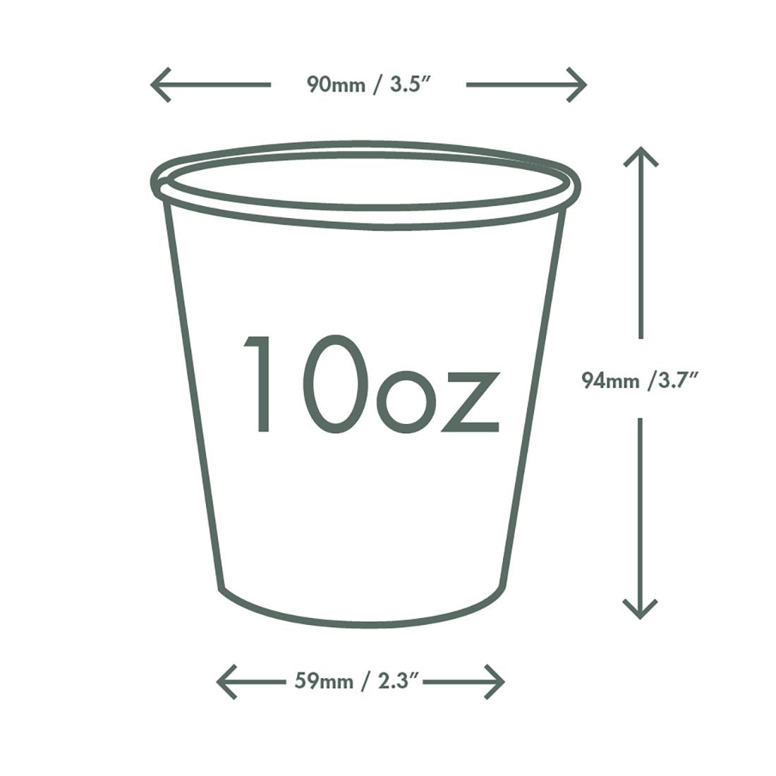 HZ939 Vegware Paper Cold Cups 89-Series 10oz/285ml (1000 Pack)