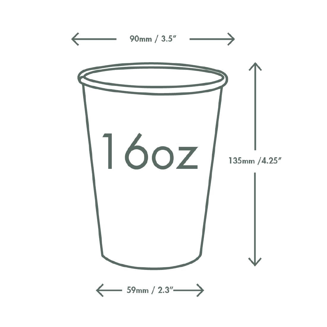 HZ941 Vegware Paper Cold Cups 89-Series 16oz/400ml (1000 Pack)
