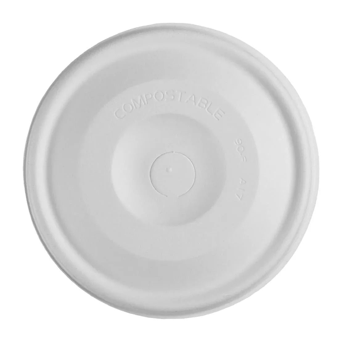 HZ944 Vegware Nourish Moulded Fibre Cold Cup Flat Lids with Hole 89-Series (1000 Pack)