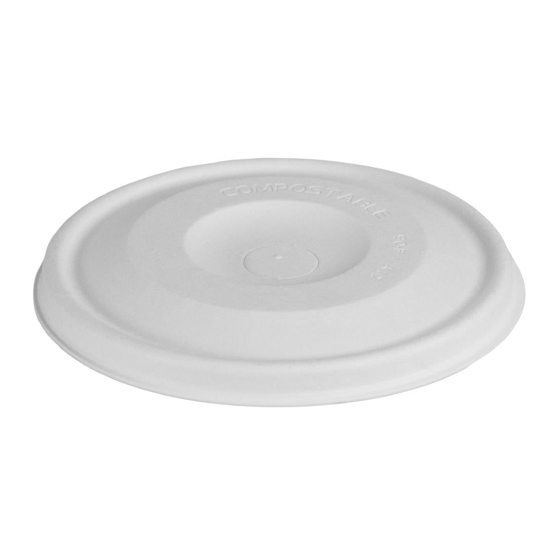 HZ944 Vegware Nourish Moulded Fibre Cold Cup Flat Lids with Hole 89-Series (1000 Pack)