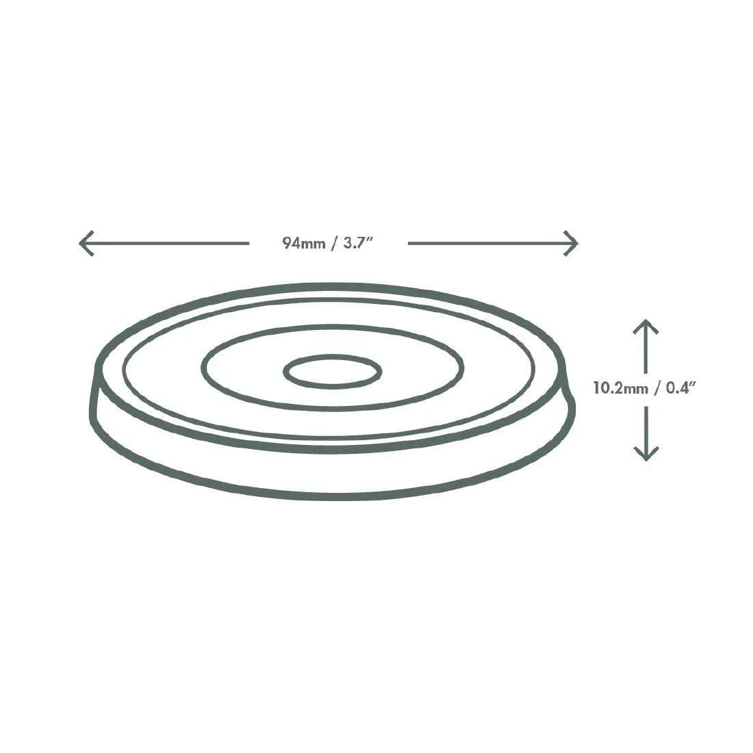HZ944 Vegware Nourish Moulded Fibre Cold Cup Flat Lids with Hole 89-Series (1000 Pack)