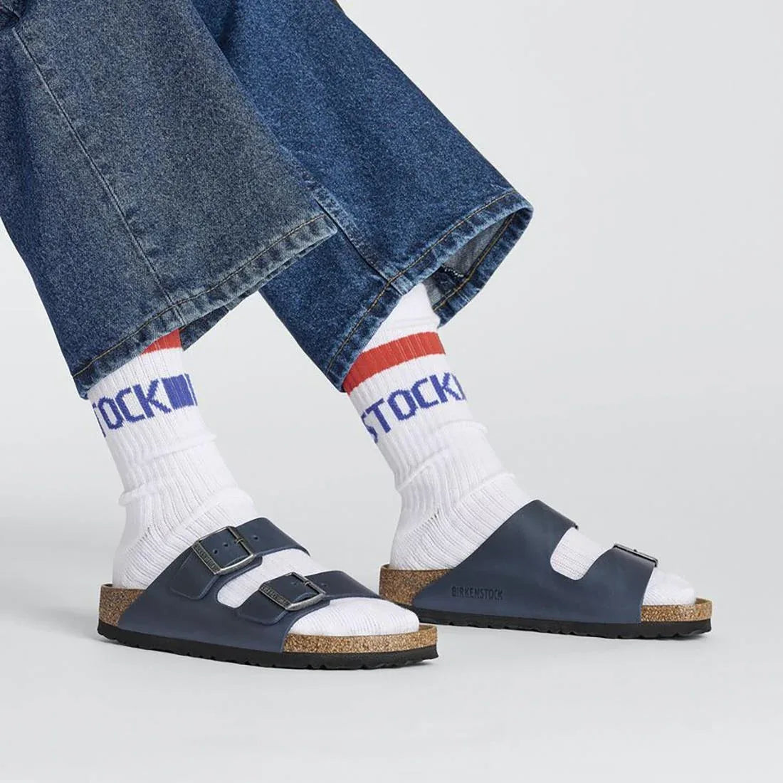HZ964-3.5 - Birkenstock Cotton Tennis Sock White Size 3.5-5