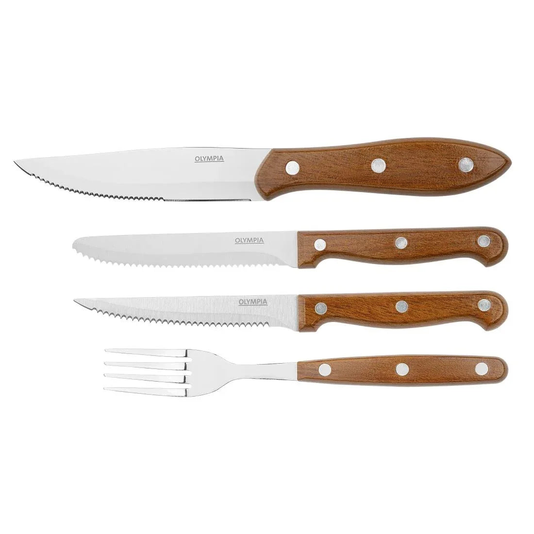 HZ970 Olympia Steak Knives PP Wood Effect Handle (Box 12)