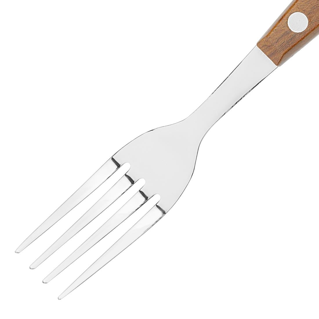 HZ971 Olympia Steak Forks PP Wood Effect Handle (Box 12)