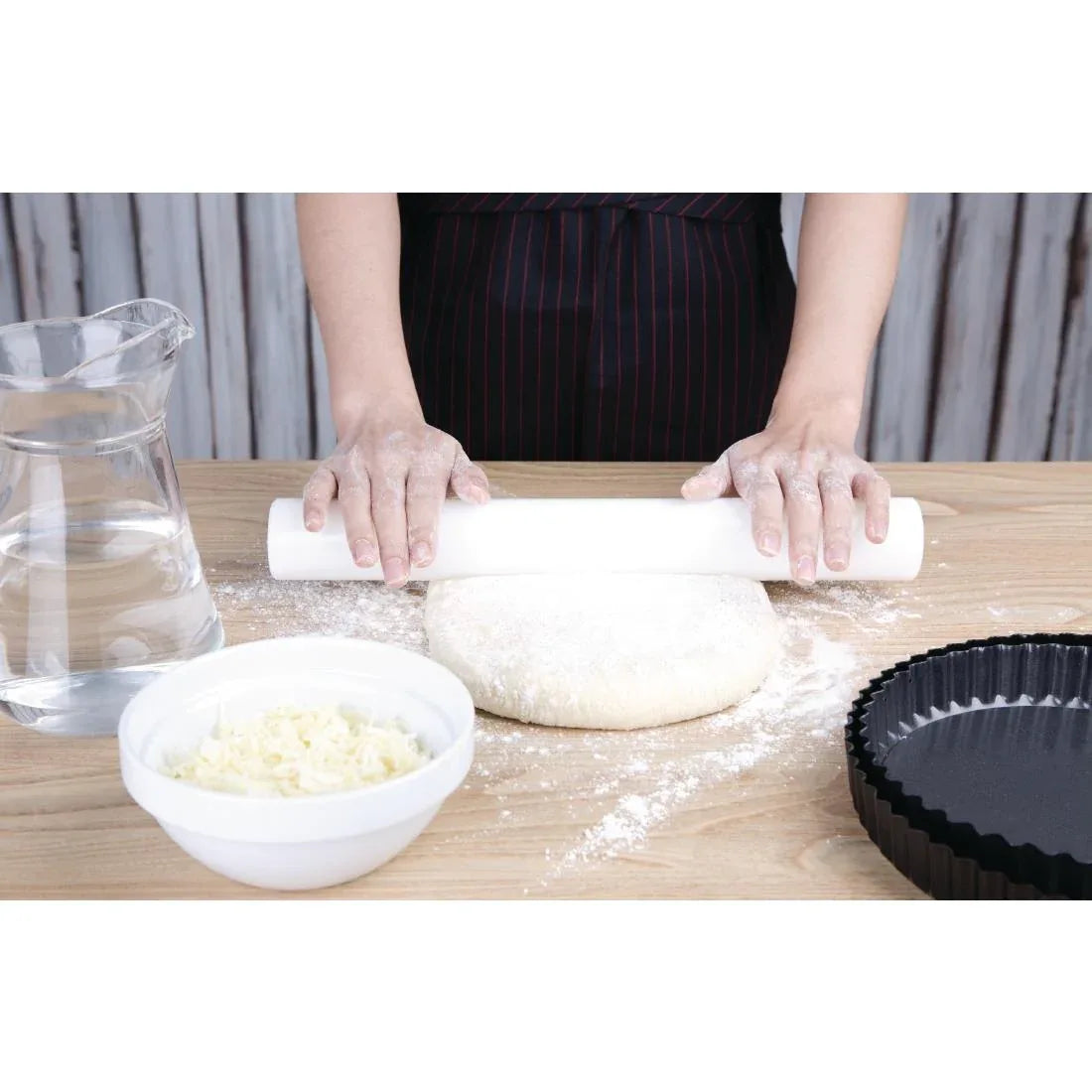 J172 Vogue Polyethylene Rolling Pin 35.5cm - JD Catering Equipment Solutions Ltd
