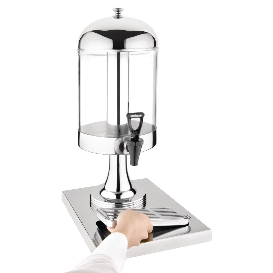 J183 Olympia Single Juice Dispenser with Drip Tray