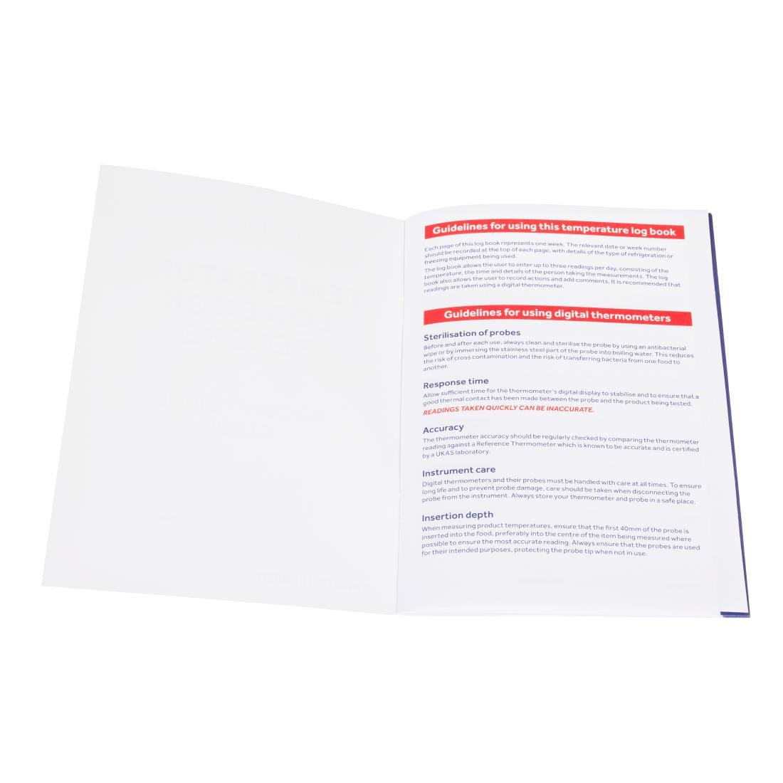 Temperature Log Book