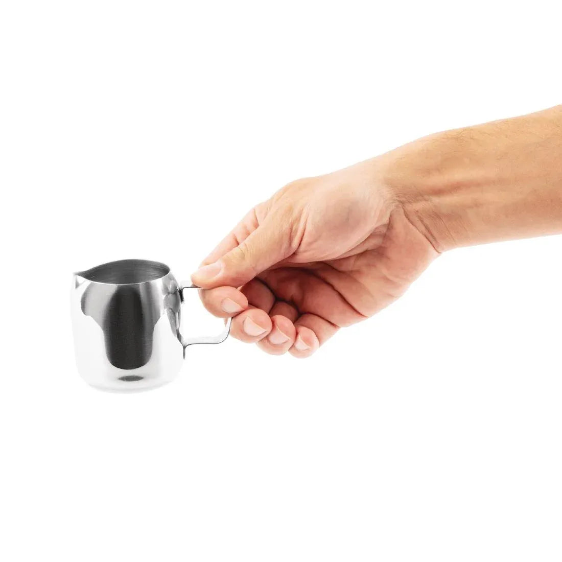 J325 Olympia Cosmos Milk Jug Stainless Steel 145ml - JD Catering Equipment Solutions Ltd