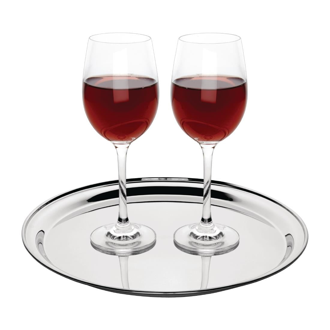 J828 Olympia Stainless Steel Round Service Tray 305mm