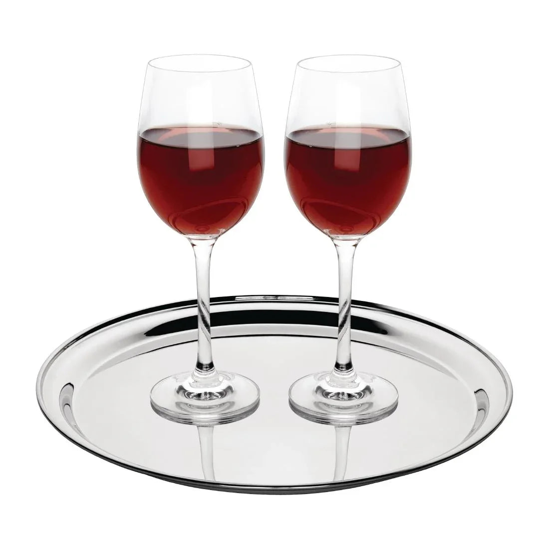 J828 Olympia Stainless Steel Round Service Tray 305mm - JD Catering Equipment Solutions Ltd