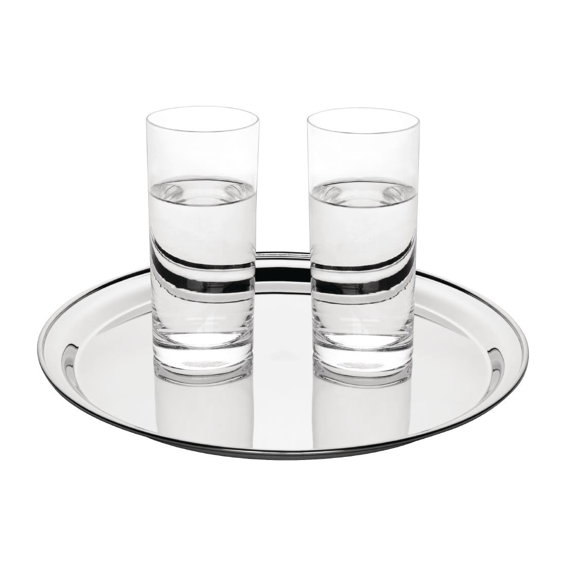 J828 Olympia Stainless Steel Round Service Tray 305mm