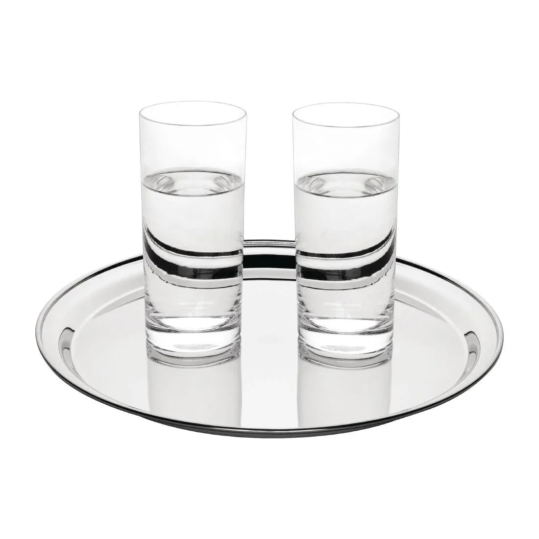 J828 Olympia Stainless Steel Round Service Tray 305mm - JD Catering Equipment Solutions Ltd