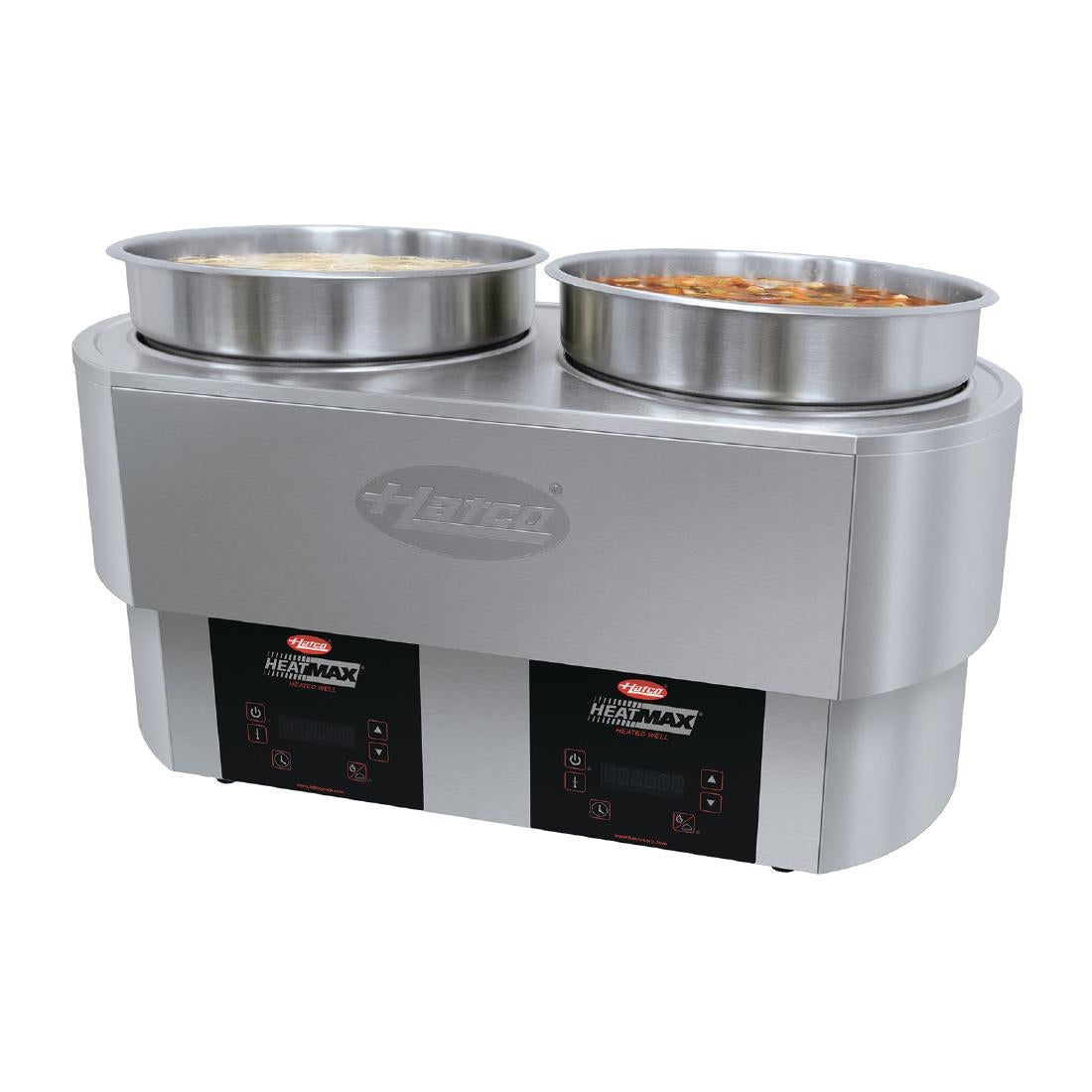 JA002 - Hatco Heatmax 2x 10Ltr Round 2x10Ltr Heated Well Counter Top Double Well RHW2-2