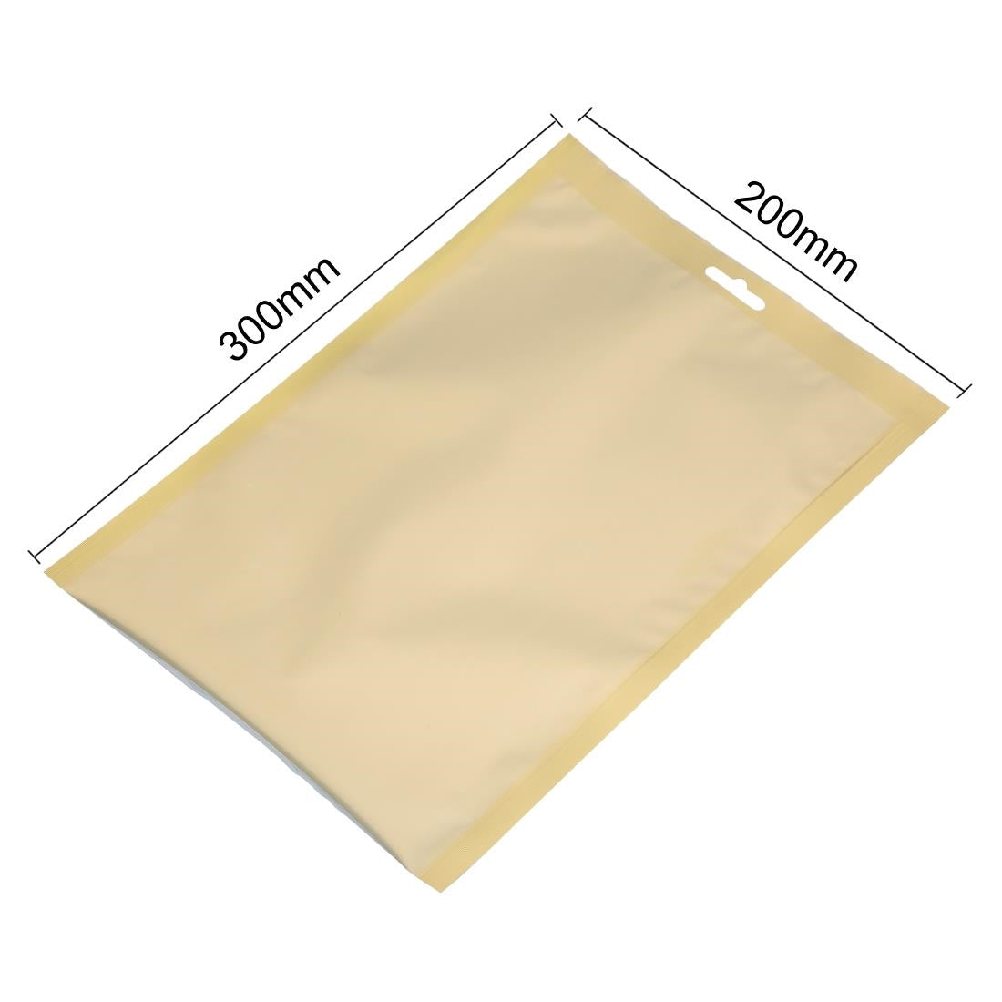 JA025 Vogue Gold Flat Vacuum Pouches 200x300mm (Pack 100)
