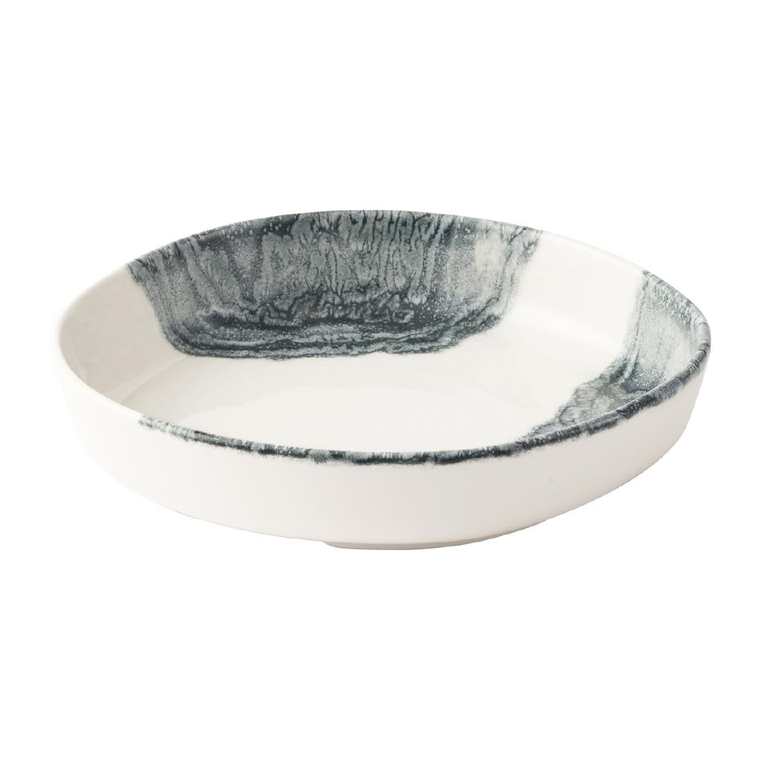 JA052 - Churchill Tide Black Organic Walled Bowls 230mm (6 Pack)