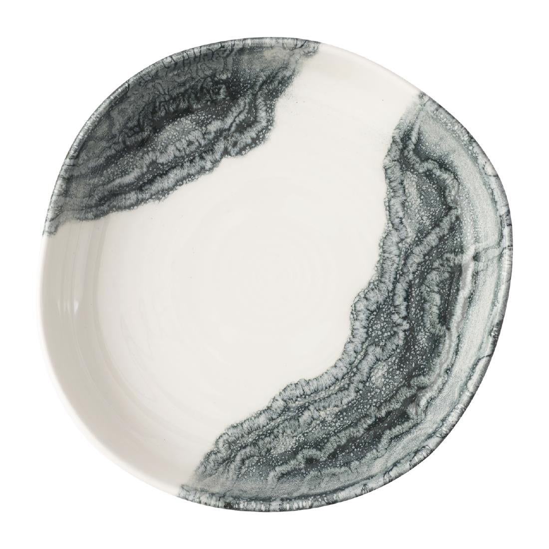 JA052 - Churchill Tide Black Organic Walled Bowls 230mm (6 Pack)