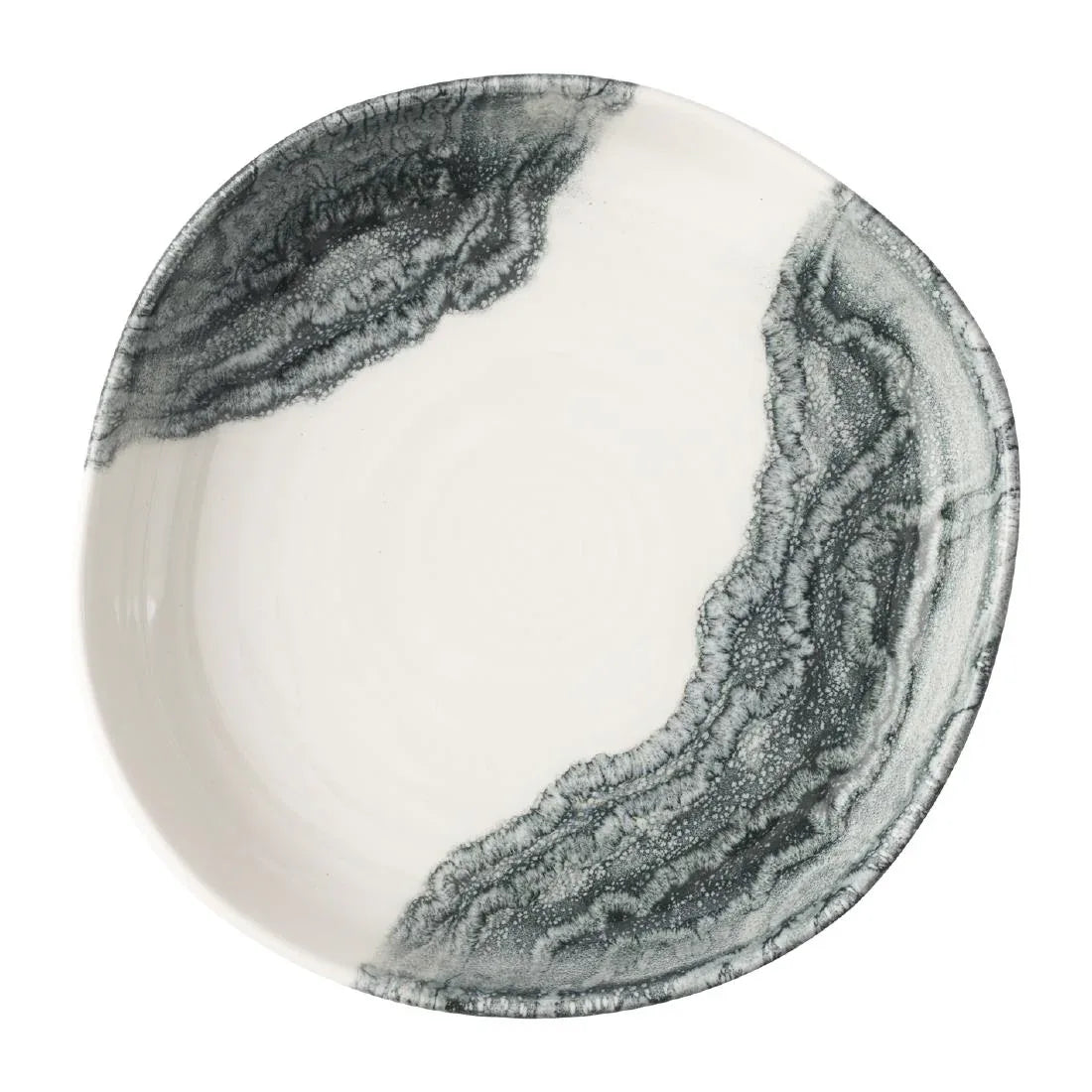 JA052 - Churchill Tide Black Organic Walled Bowls 230mm (6 Pack)