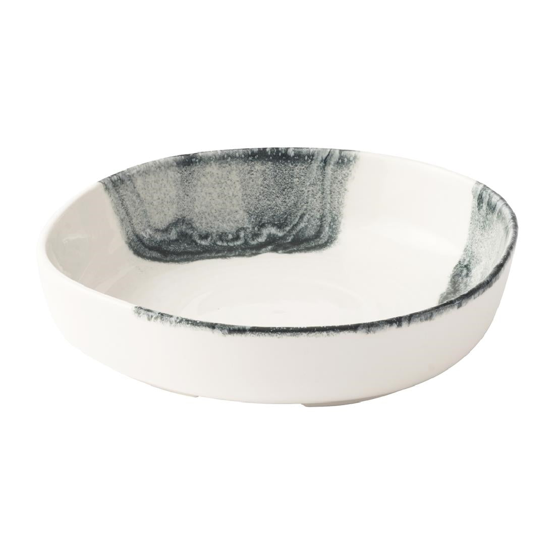 JA053 - Churchill Tide Black Organic Walled Bowls 200mm (6 Pack)