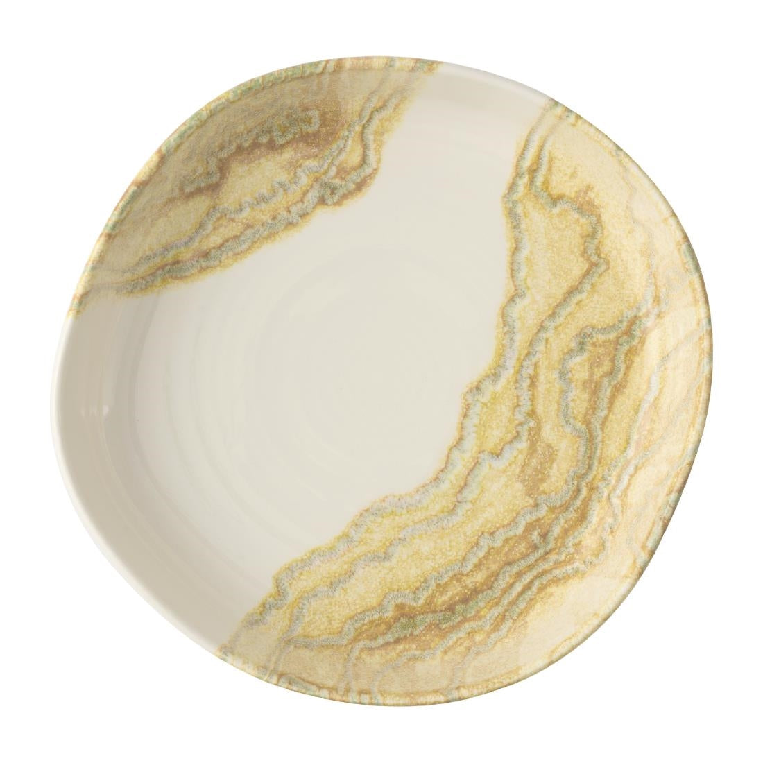 JA054 - Churchill Tide Gold Organic Walled Bowls 230mm (6 Pack)