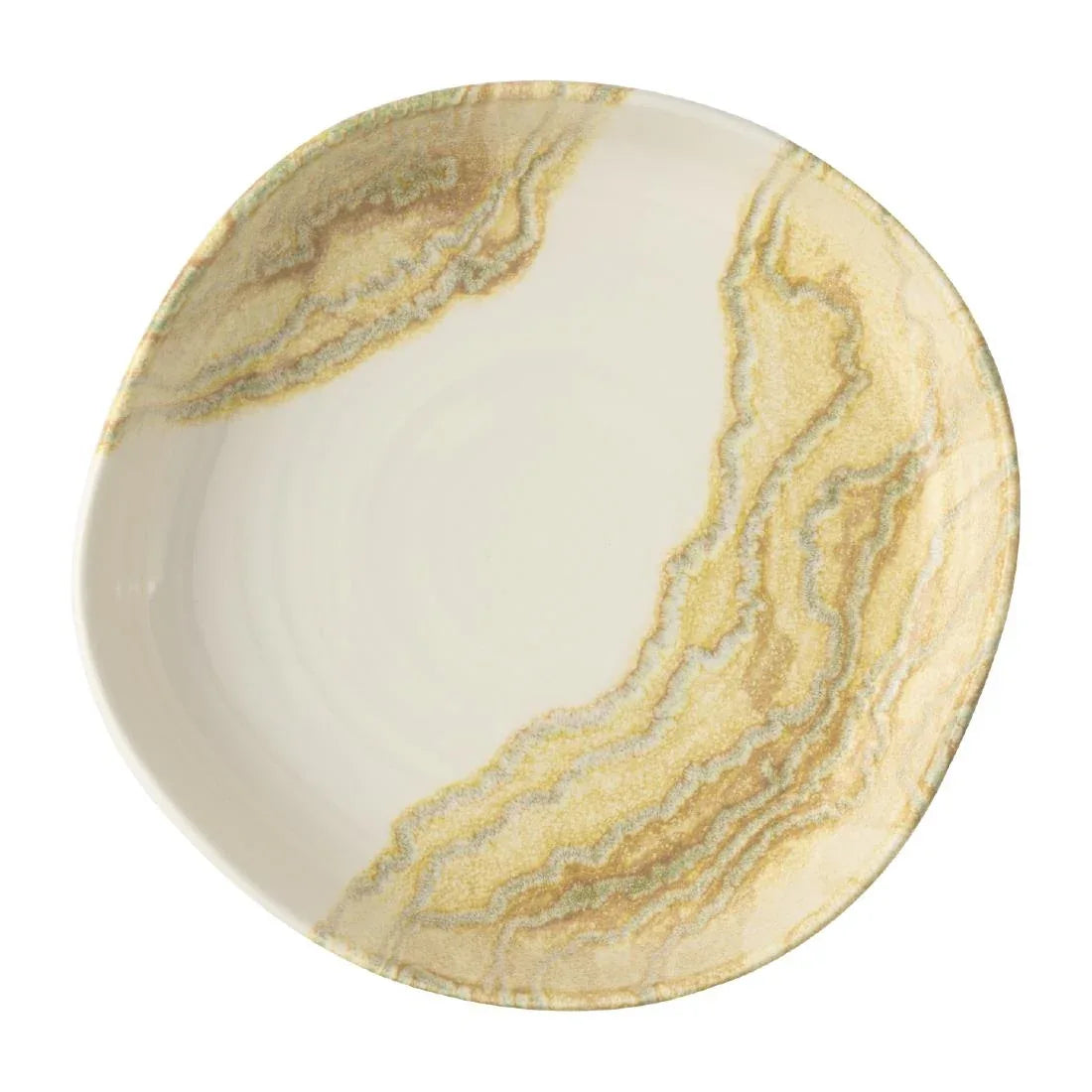 JA054 - Churchill Tide Gold Organic Walled Bowls 230mm (6 Pack)