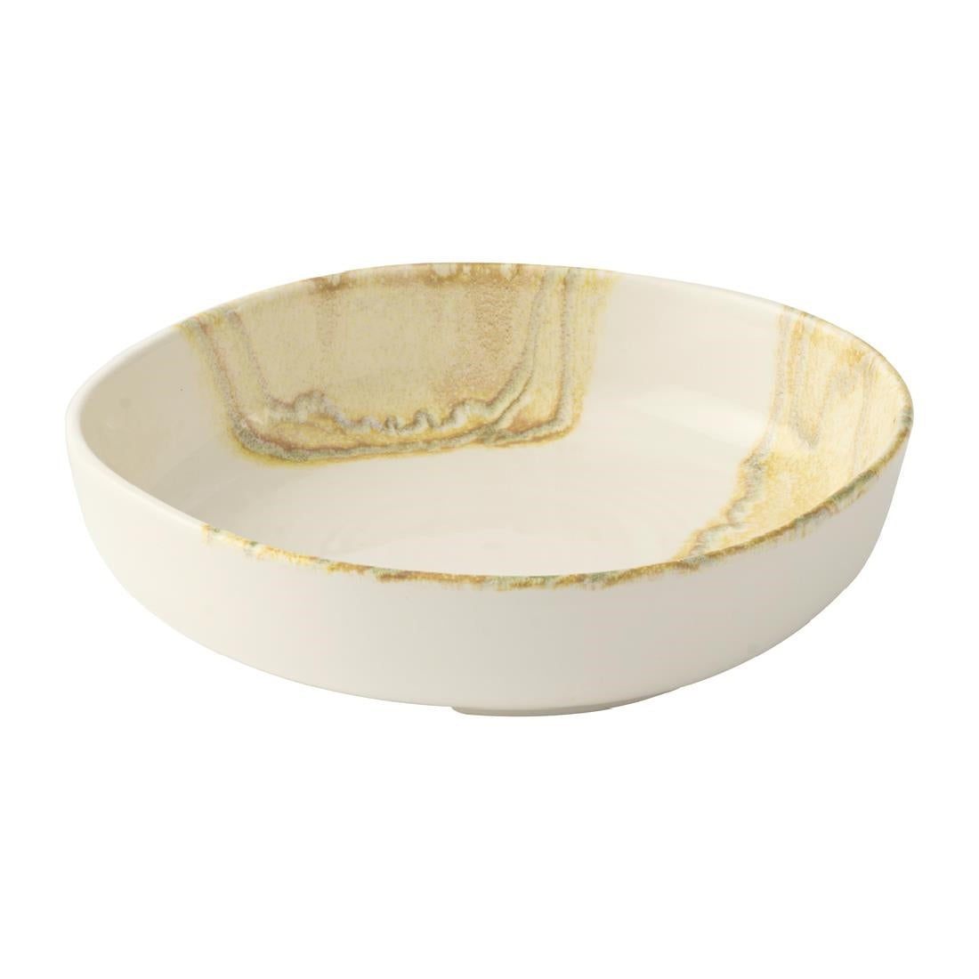 JA055 - Churchill Tide Gold Organic Walled Bowls 200mm (6 Pack)