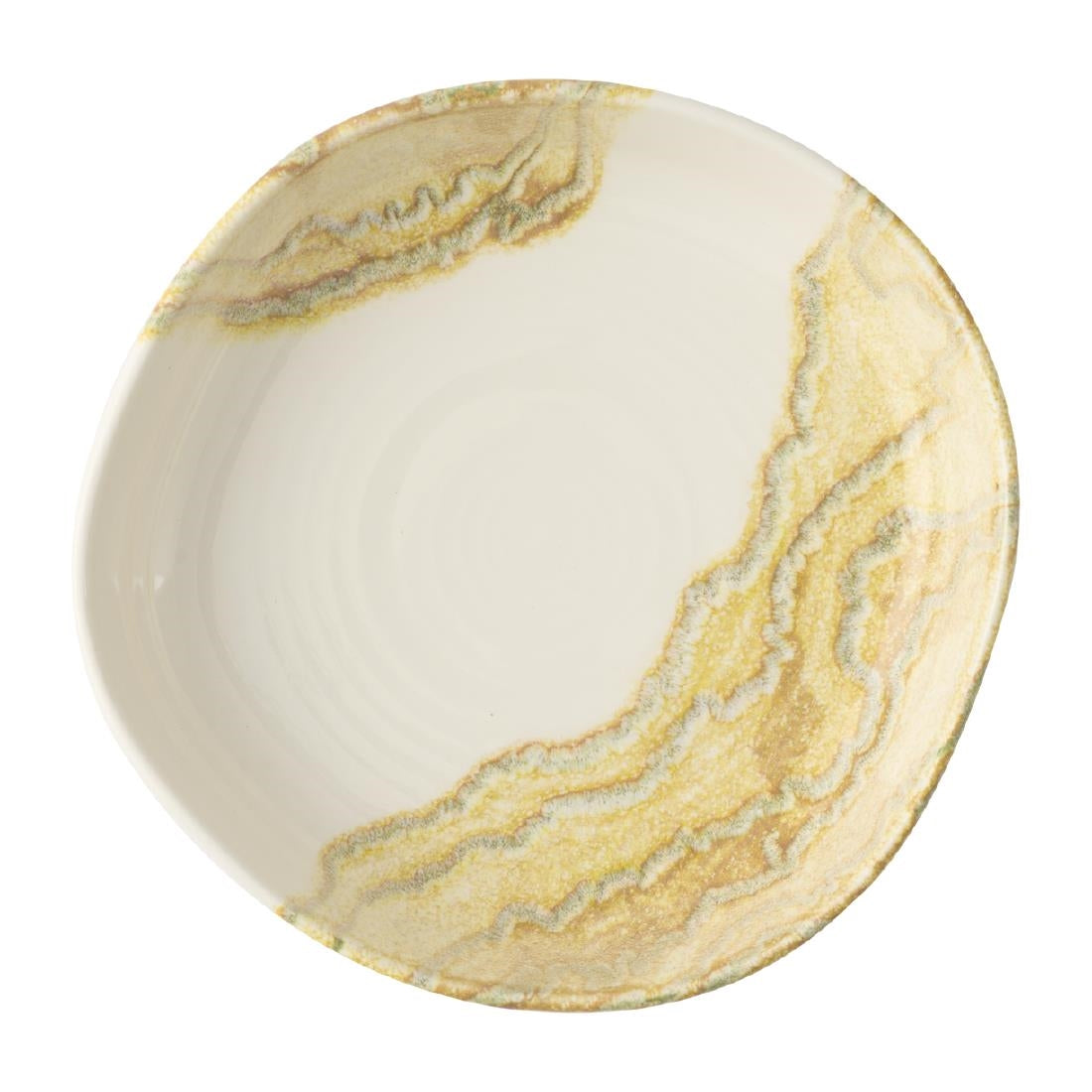 JA055 - Churchill Tide Gold Organic Walled Bowls 200mm (6 Pack)