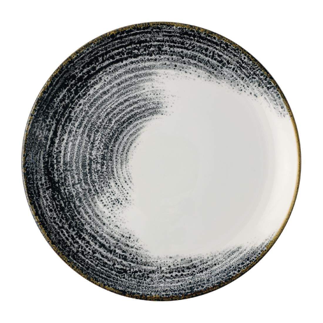 JA056 - Churchill Homespun Accents Black Evolve Coupe Plates 288mm (12 Pack)