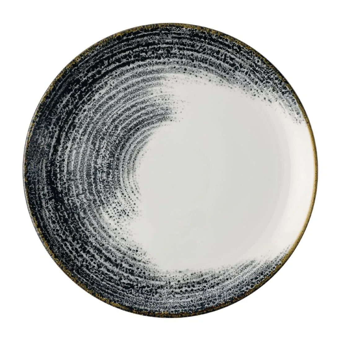 JA057 - Churchill Homespun Accents Black Evolve Coupe Plates 260mm (12 Pack)