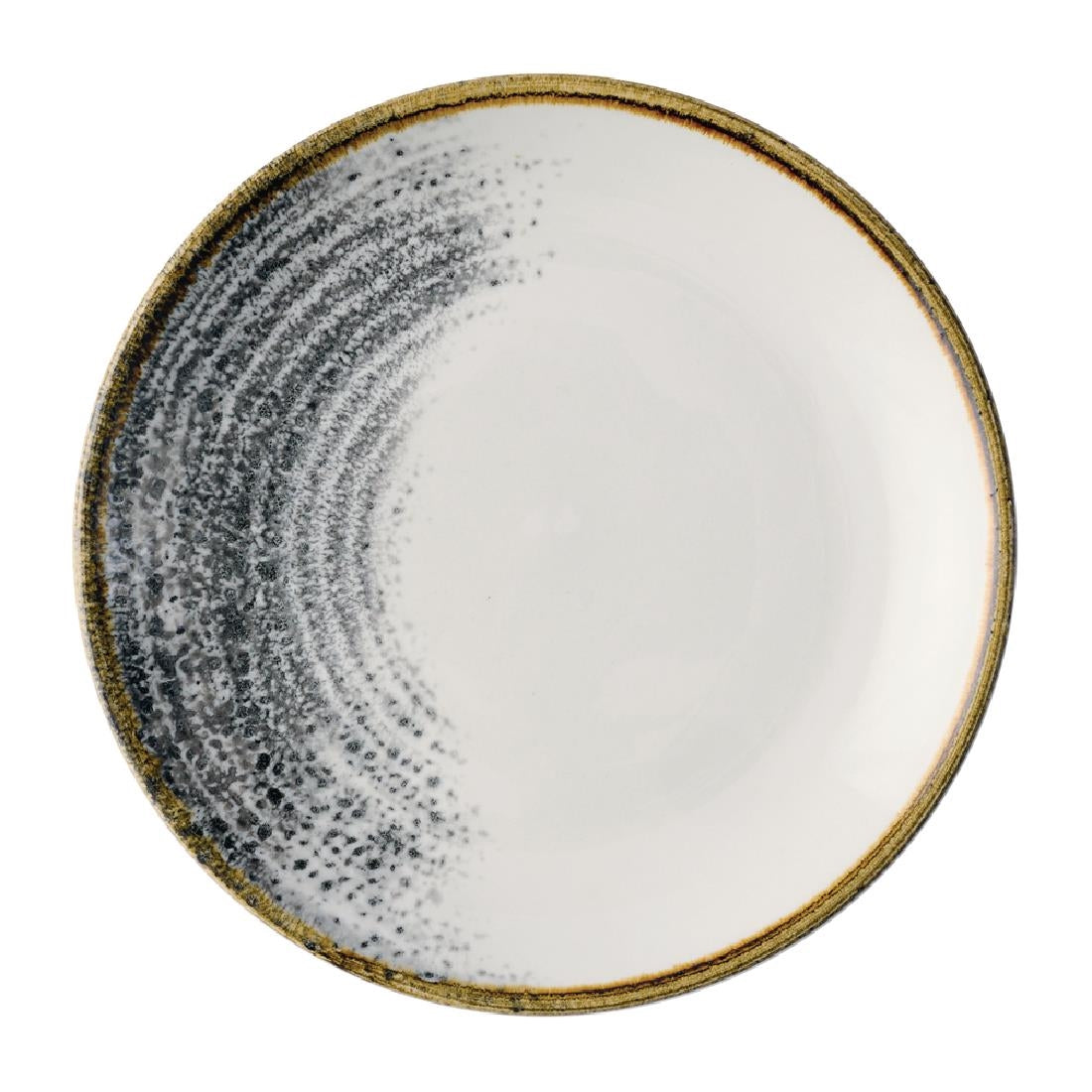 JA059 - Churchill Homespun Accents Black Evolve Coupe Plates 165mm (12 Pack)