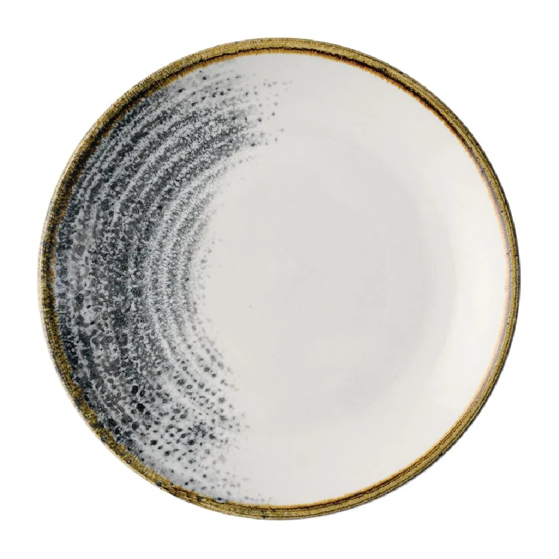 JA059 - Churchill Homespun Accents Black Evolve Coupe Plates 165mm (12 Pack)