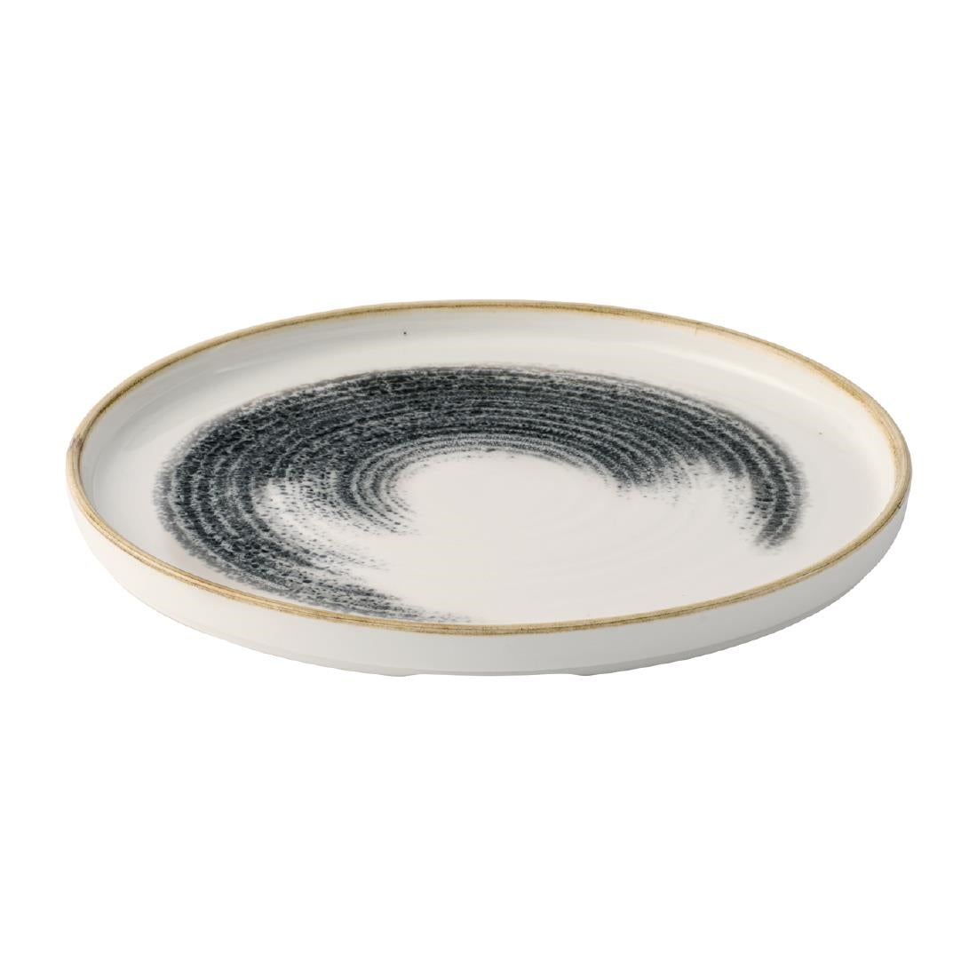 JA062 - Churchill Homespun Accents Black Walled Plates 260mm (6 Pack)