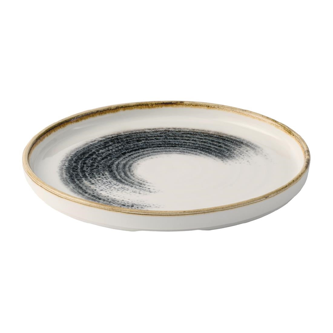 JA063 - Churchill Homespun Accents Black Walled Plates 217mm (6 Pack)