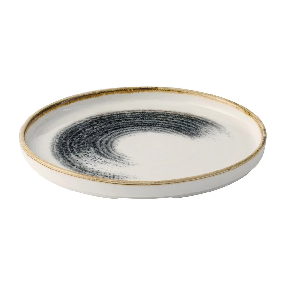 JA063 - Churchill Homespun Accents Black Walled Plates 217mm (6 Pack)