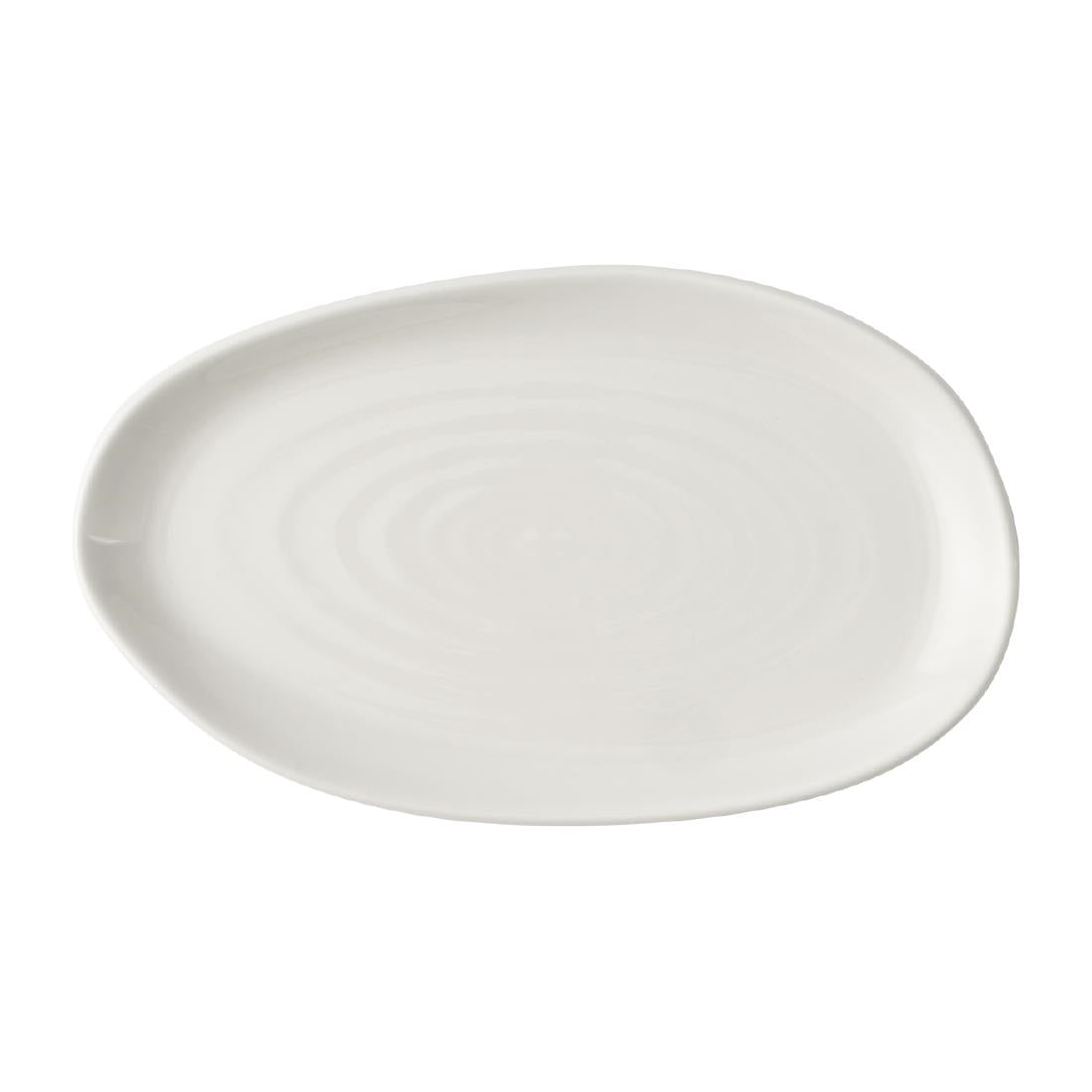 JA070 - Churchill Envisage Natural White Organic Oblong Plates 220x130mm (6 Pack)